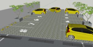 pemasangan paving block untuk carport di karawang