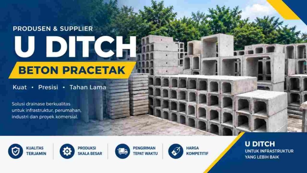 produsen & suplier u ditch beton